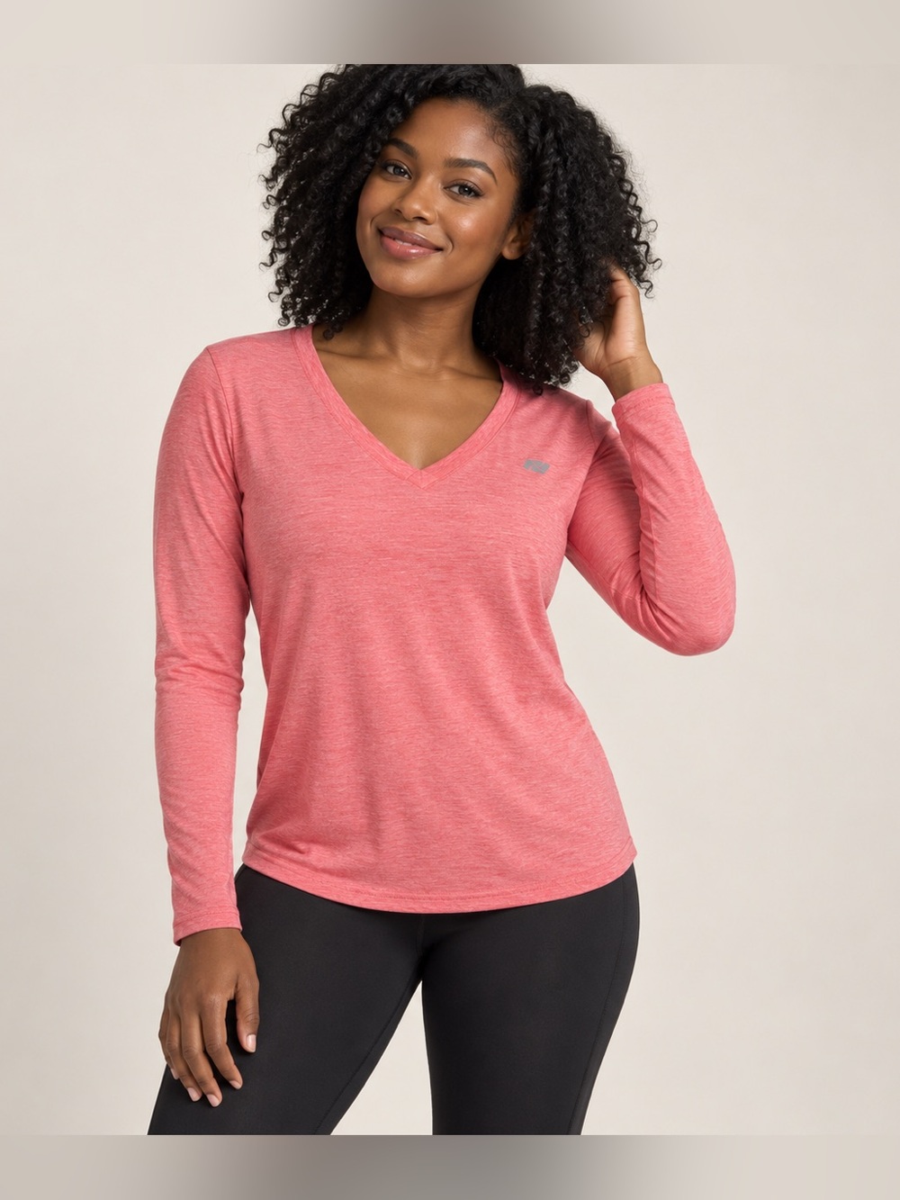 Marika Dry Wik Womens Med Top Long Sleeve Activewear Pink coral
